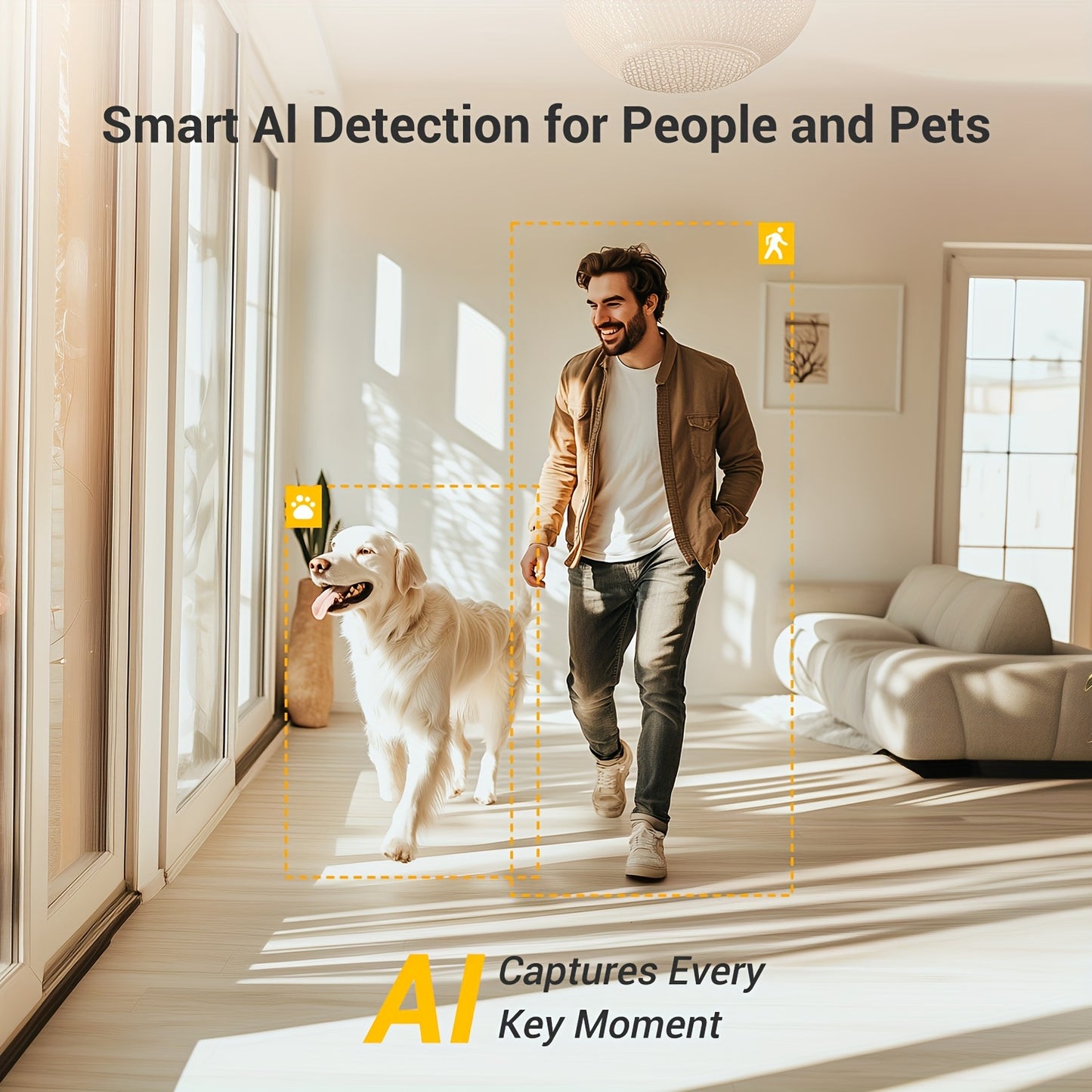 Indoor Security Camera 360° Pan Tilt WiFi 5G/2.4GHz, K30 Wireless Home Camera with Color Night Vision, 2-Way Audio, Motion Tracking, Cloud Storage & App Control