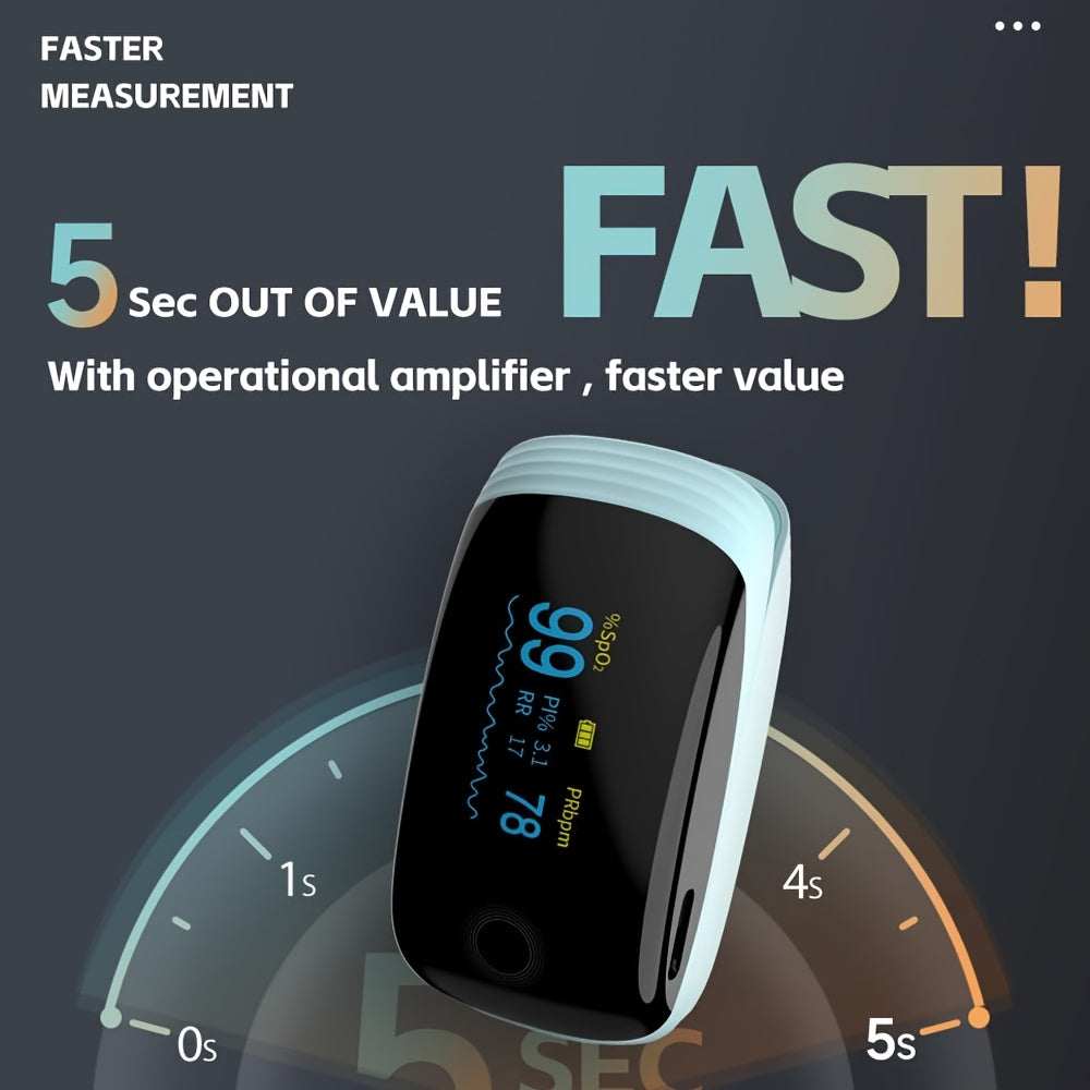 Sports & Aviation Pulse Oximeter with Lanyard – Fingertip Blood Oxygen SpO2 & Pulse Rate Monitor, Fast Accurate Readings for Athletes, Pilots, Hiking & Home Use | ShopVora CA