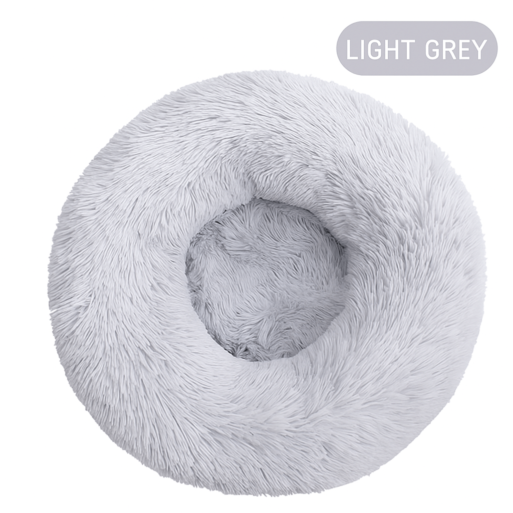 Donut Pet Bed Luxury Round Calming Bed for Dogs & Cats – Thickened Plush Nap Pad for Small, Medium & Large Pets, All-Season Indoor & Outdoor Use