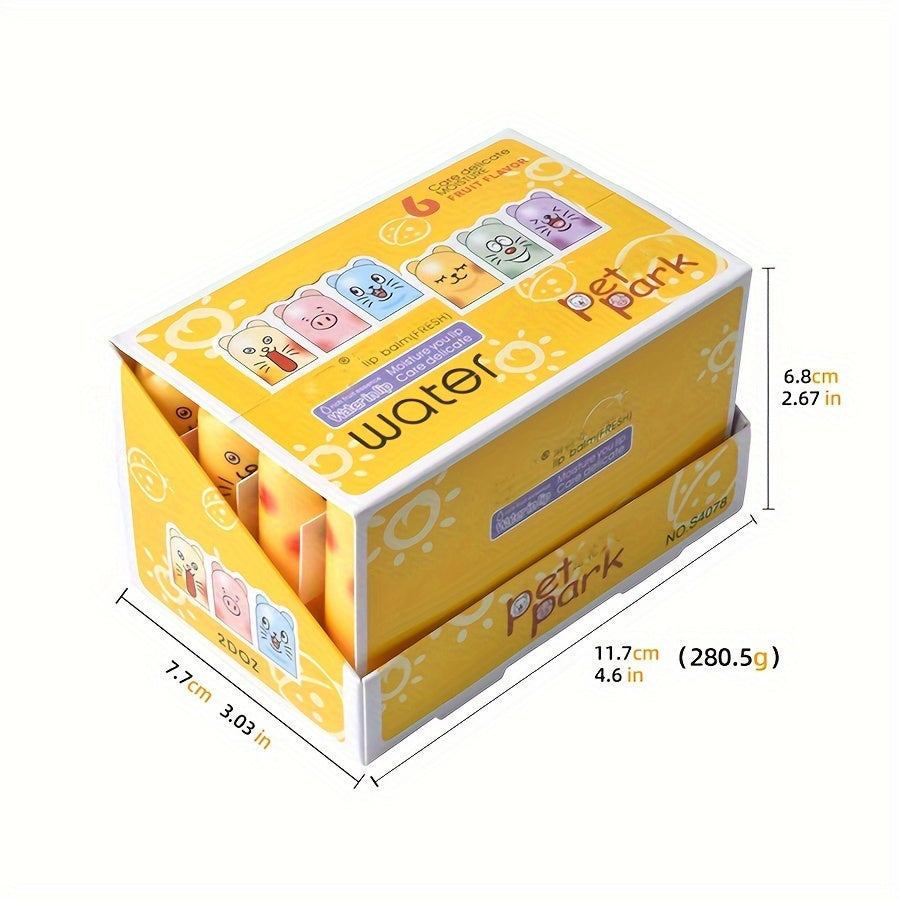 Lip Balm Set 24pcs Cute Box – Moisturizing Long-Lasting Glossy Lip Balm with Plant-Based Squalane & Minerals, Hypoallergenic for All Skin Types – Perfect Gift for Girls & Women