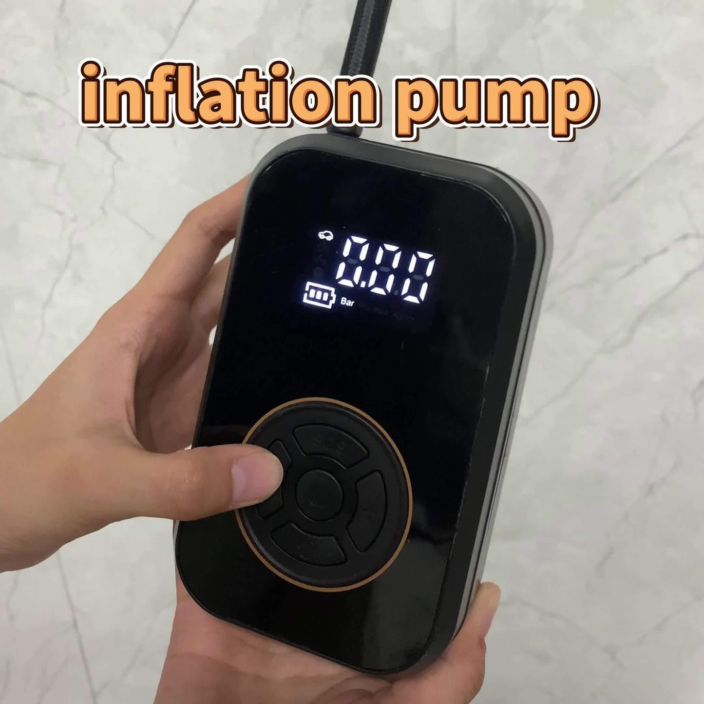 Cordless Tire Inflator 150 PSI Rechargeable 6000mAh with LCD Display, Auto Shut-Off & LED – 3x Faster Inflation for Cars, Bikes & Motorcycles