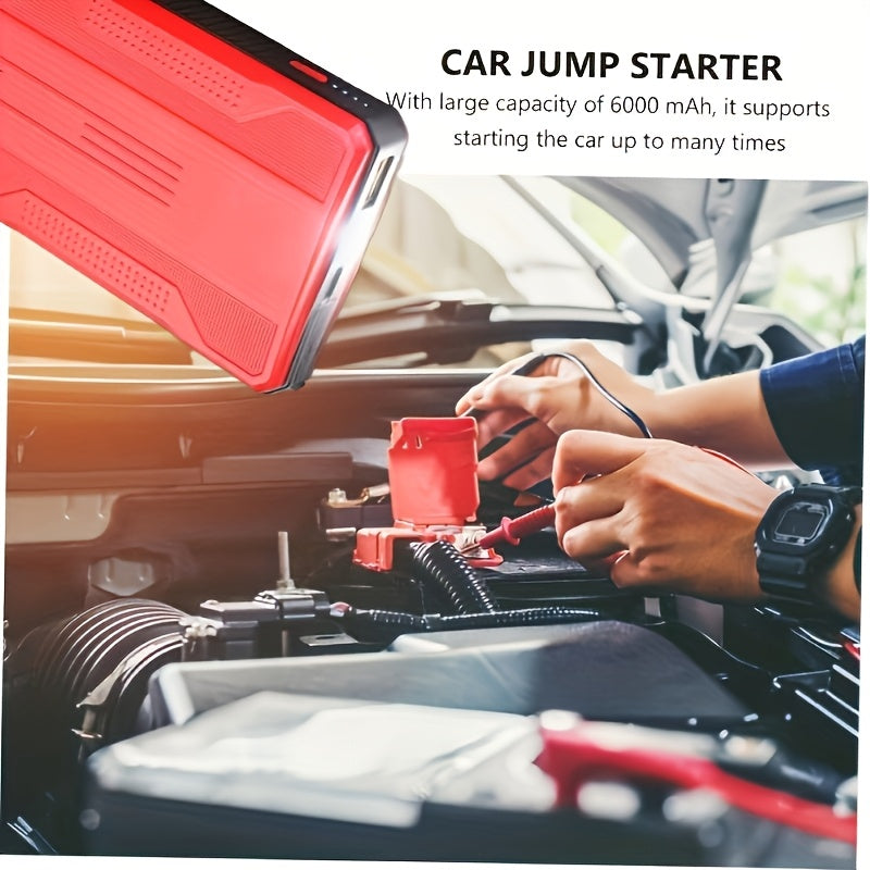 Car Jump Starter 5000A/6000A/8000A Portable Battery Booster Pack with USB Power Bank & LED Flashlight – 12V for Vehicles, Trucks & SUVs