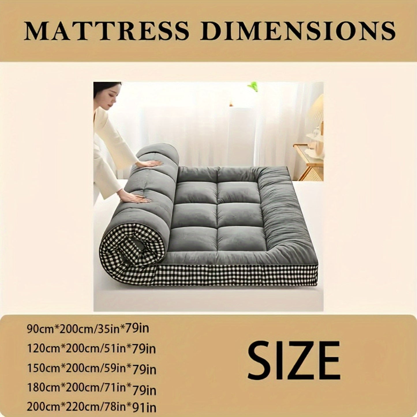 Checkered Mattress Pad Topper with Elastic Belt – Quilted Fitted Cover, Machine Washable, Deep Pocket Up to 21", Twin Queen King | ShopVora CA