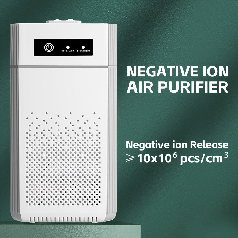 HEPA Air Purifier with Negative Ion Generator USB Powered – 51-150 m³/h Air Volume Odour & Dust Remover for Home Bedroom Office and Car Interior