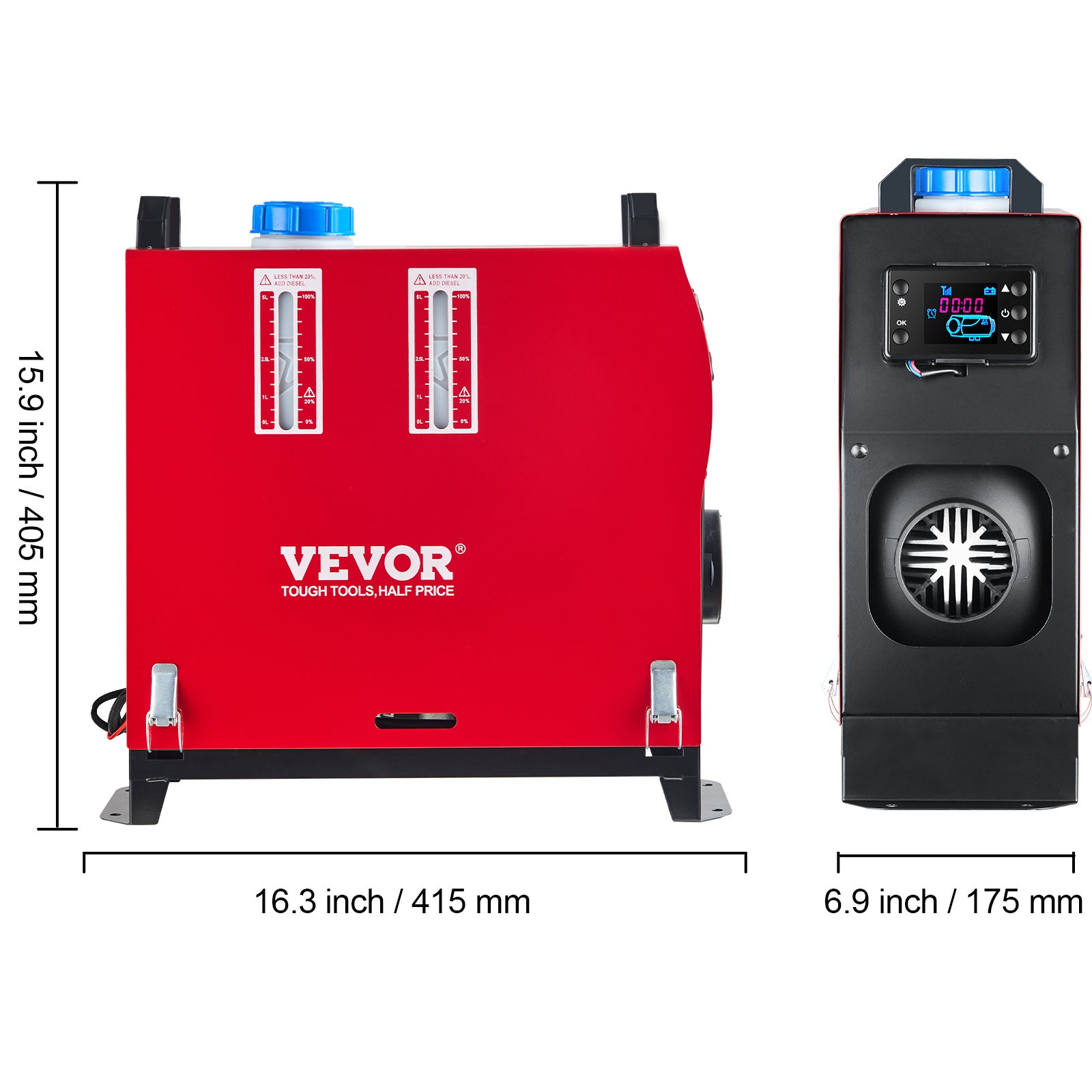 VEVOR Diesel Heater 12V Diesel Air Heater Muffler 8KW Diesel Heater with LCD for Car Trucks and Motor-Home