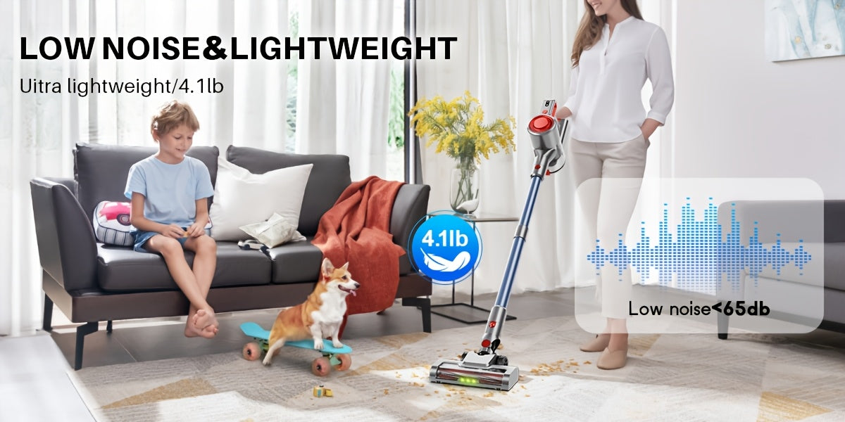 Max 68Kpa Vacuum Cleaner for Home - Lightweight, Stick Vacuum Clean with Large-Capacity Battery, Max 45Mins Runtime, 8in 1 Handheld Vacuum for Hardfloor & Carpets Pet Hair Includes Corded And Cordless Vacuum Cleaners