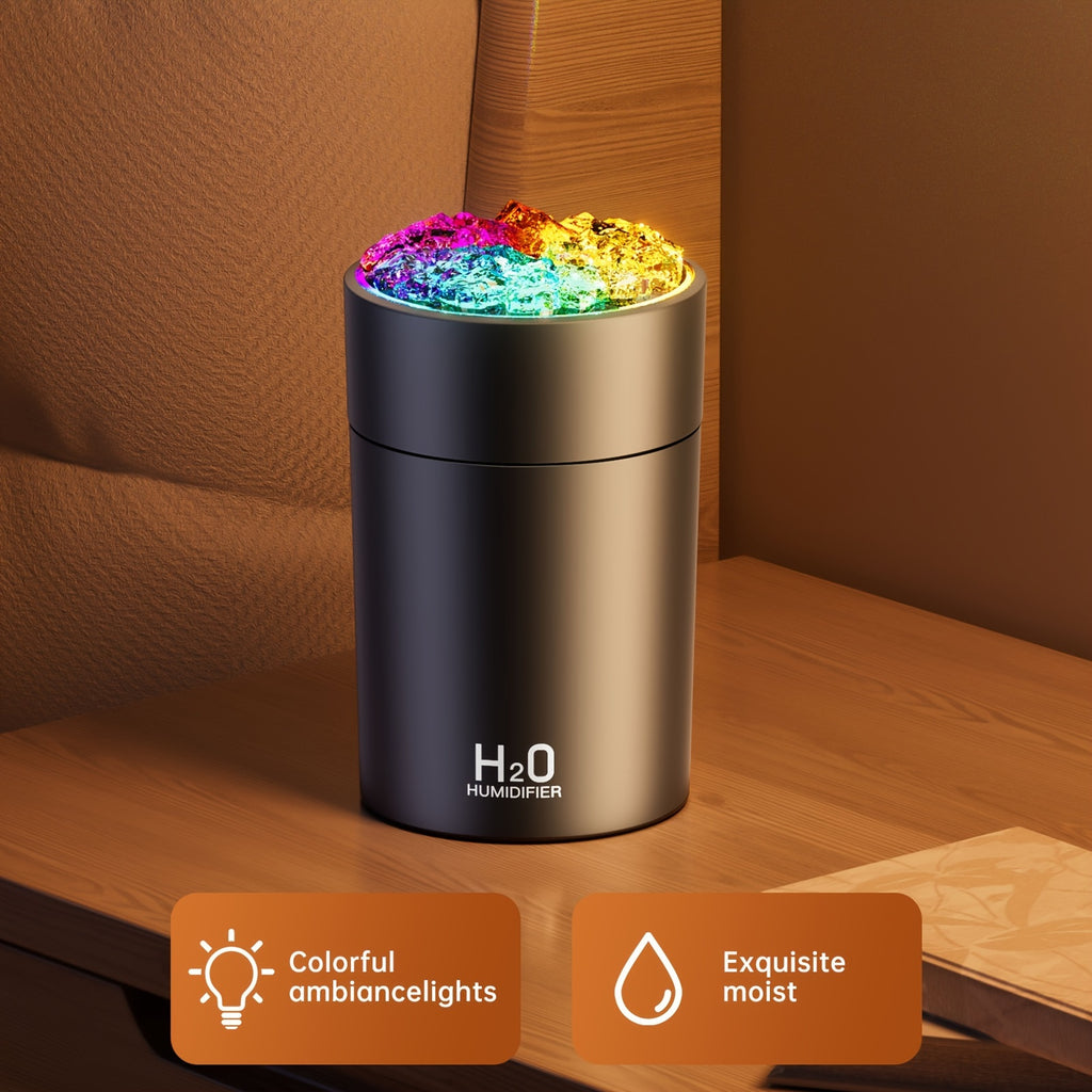 USB Portable Aromatherapy Humidifier with 7-Color LED Night Light – Cold Mist Essential Oil Diffuser for Bedroom, Office & Car, Home Decoration – Christmas Gift Idea