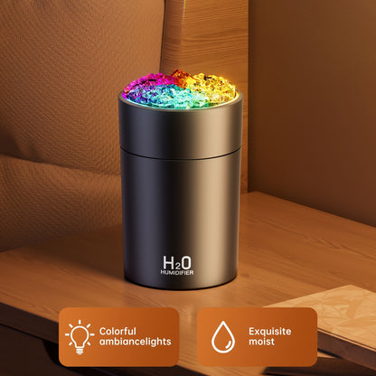 USB Portable Aromatherapy Humidifier with 7-Color LED Night Light – Cold Mist Essential Oil Diffuser for Bedroom, Office & Car, Home Decoration – Christmas Gift Idea