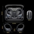 Sporty Wireless Earbuds with 75 Hours of Battery Life, Featuring Stereo Sound And Deep Bass, Designed with Ear Hooks. Includes an ENC Noise-Cancelling Microphone, Perfect for Workouts, Running, Parties, Or As Gifts