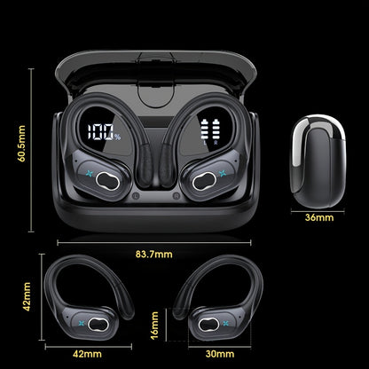 75H Sport Wireless Earbuds with Ear Hooks, ENC Noise Cancelling Mic, Stereo Deep Bass – Bluetooth Earphones for Workouts, Running, Gym & Outdoor Activities, Perfect Gift Canada
