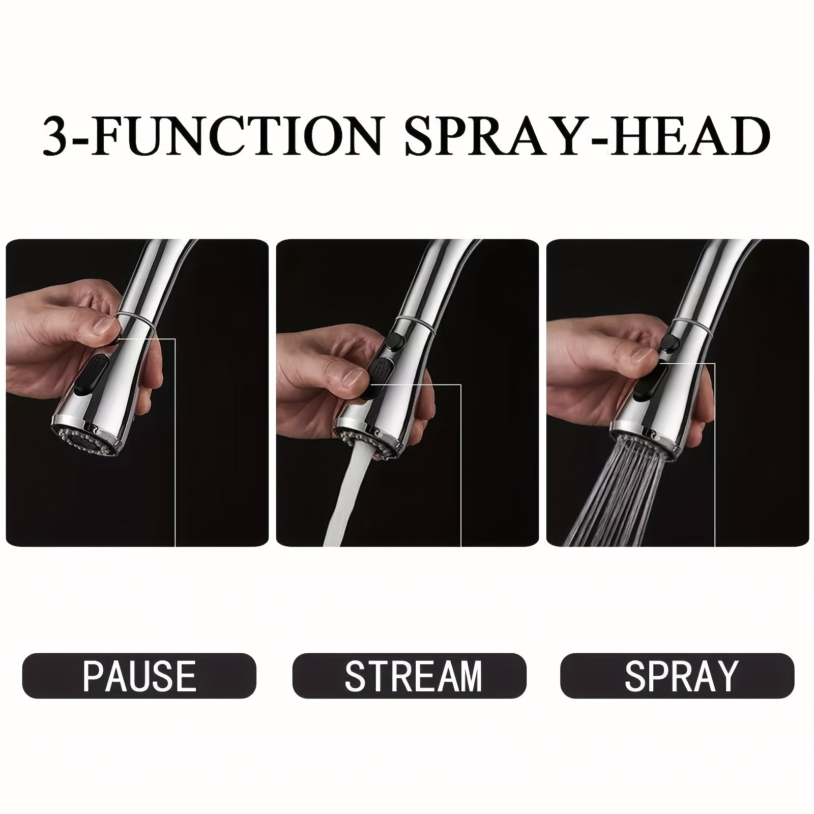 One Kitchen Faucet Featuring a Pull-Down Spray, Single Handle, And High Arc Design Made of Commercial-Grade Stainless Steel with a Brushed Nickel Finish. It Includes a Deck Plate And Is Ideal for Use in Bars, Laundry Rooms, Rvs