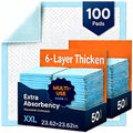 Extra Large Disposable Bed Pads 50-Pack – 23.62”×23.62” Hospital-Grade Incontinence Underpads, 6-Layer Absorbent Leak-Proof Mattress Protector for Adults, Seniors, Postpartum & Pets | ShopVora CA