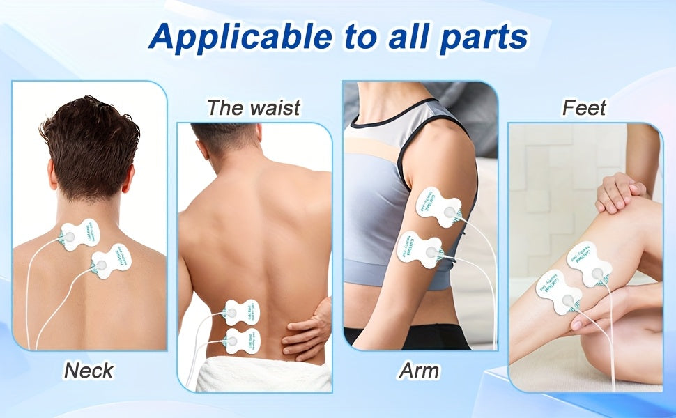 CESLIFF TENS & EMS Dual Channel Muscle Relief Relax – Electric Massager - Portable USB-Powered Pain Relief Device with 8 Electrodes, Digital Display, Adjustable Intensity, for Shoulders, Back, Knees & Injury Recovery, User-Friendly – Ideal Gift for Family