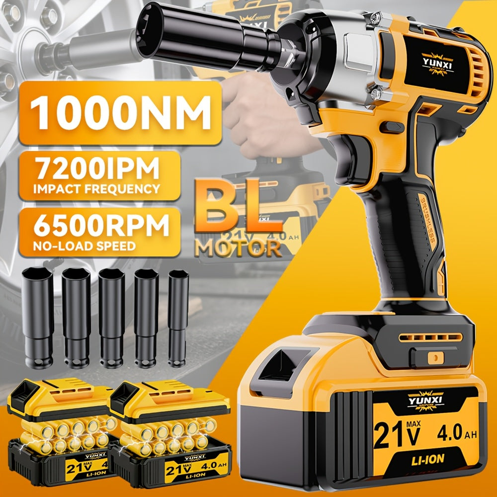 21V Brushless Electric Impact Wrench, Multifunctional Wrench, Can Tighten Screws, Cordless, Lithium Battery Wrench, Repair Tool, Quick Charger, Very Suitable for Home And  Use, Holiday Gift, Ideal Gift for Men, Husbands, And Fathers