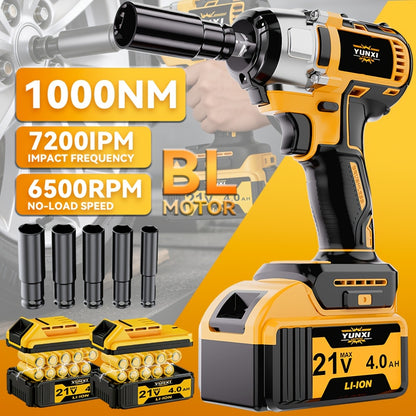 21V Brushless Cordless Impact Wrench with Lithium Battery & Quick Charger – High-Torque Brushless Motor for Home, Auto & DIY Repair, Multiple Bundle Options | Canada