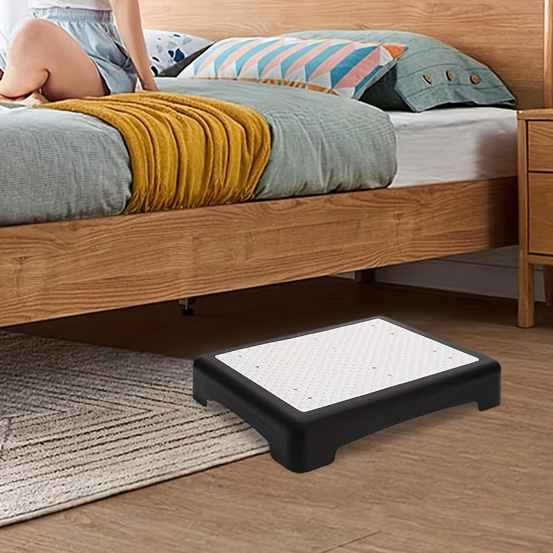 Non-Slip Step Stool with Adjustable Height & Anti-Slip Rubber Mat – 550 lb Capacity, Portable Polypropylene Mobility Aid for Elderly, Bathroom, Bed, Car, Stairs & Doorways | Indoor Outdoor Use