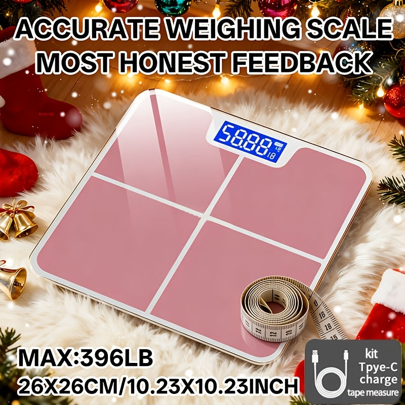 High Precision Bathroom Scale 396 lb with Temperature Display – HD LCD Digital Body Weight Scale, Large Platform, KG/LB Switchable, Auto Power-Off, Durable & Safe for Home Bathroom | Canada