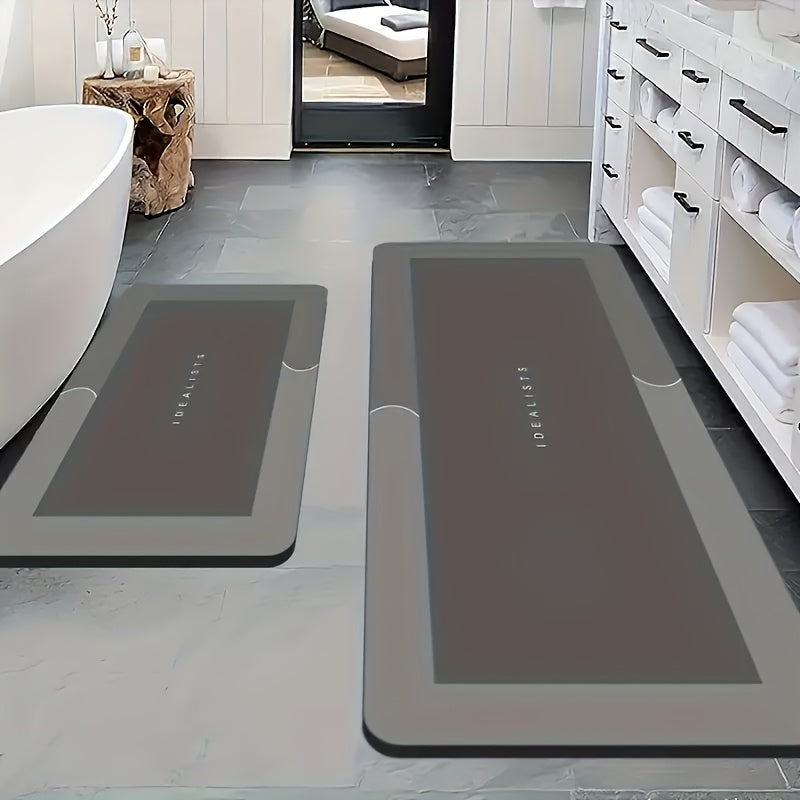 Non-Slip Kitchen & Bathroom Floor Mats Set of 2 – Plush Rubber-Backed Anti-Fatigue Rugs, Quick-Dry Oil-Absorbing Machine Washable Mat for Home Restaurant Entryway | Canada