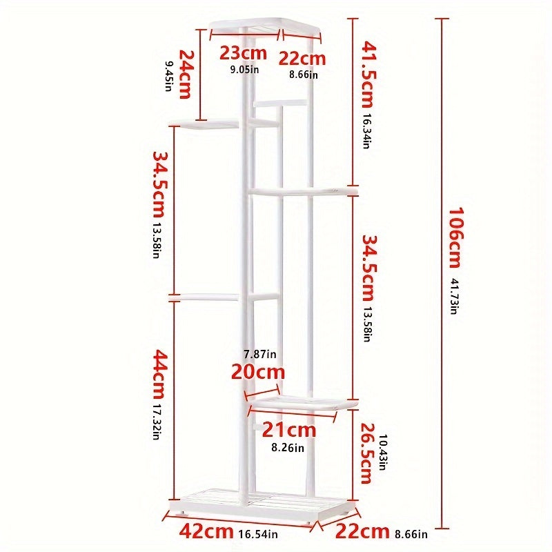 Multi-Tier Iron Plant Stand with Flower Shelf – 4, 5 & 6 Layer Indoor Outdoor Planter Rack for Potted Plants, Balcony, Patio, Living Room & Garden Display