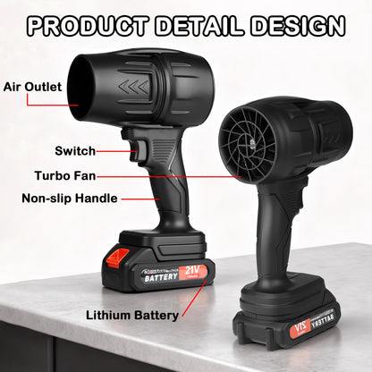 21V Cordless Handheld Leaf Blower with Lithium Battery – High-Power Lightweight Air Blower for Patio, Garden, Yard, Indoors & Car, Single or Dual Battery Options | ShopVora CA
