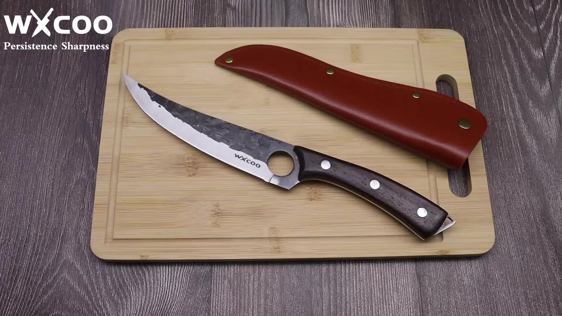 1pc Boning Knife with Knife Sheath Barbecue Knife Fruit Knife Sharp Kitchen Chef Knife Handmade Forged Knife Multipurpose Knife Peeling Knife Fruit Vegetable Fish Meat Cleaver Professional Cutting Knife Utility Knife for Cooking