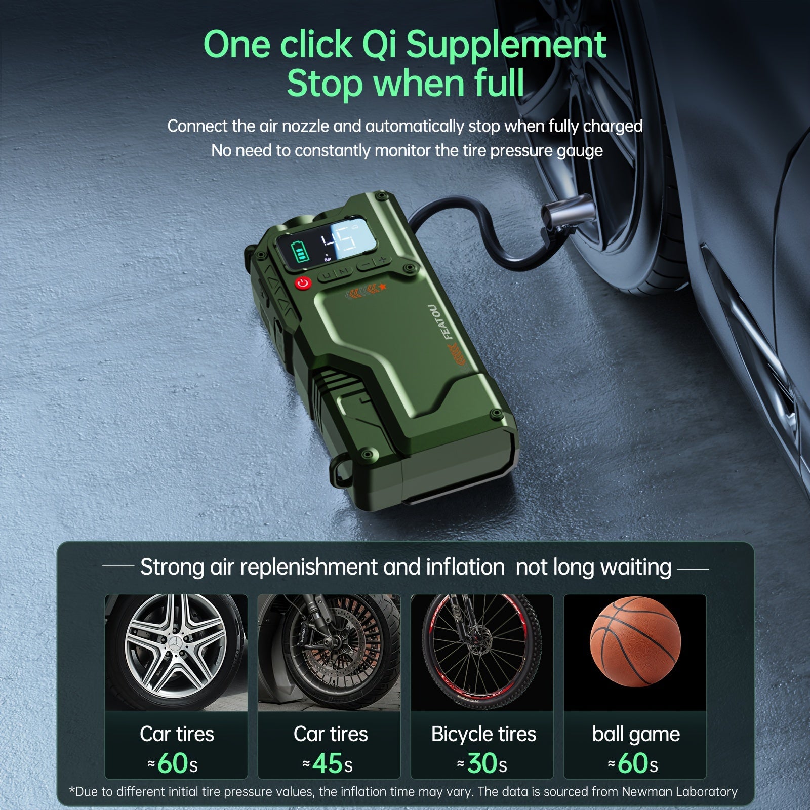 Car Jump Starter, 8000A&6000A Battery Jump Starter With Air Compressor, For Up To 2.64gal Gas And 2.11gal Diesel Engines, 12V Lithium Portable Jump Box Car Battery Jumper Start With LED Light Quick-Charge Battery Charger Power Bank