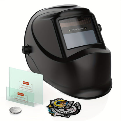 YESWELDER Auto-Darkening Welding Helmet – Solar Powered, True Color, Wide Shade 4/9-13 | TIG, MIG & ARC Welding Hood | Model LYG-L500A | Professional Welder Safety Gear | ShopVora CA