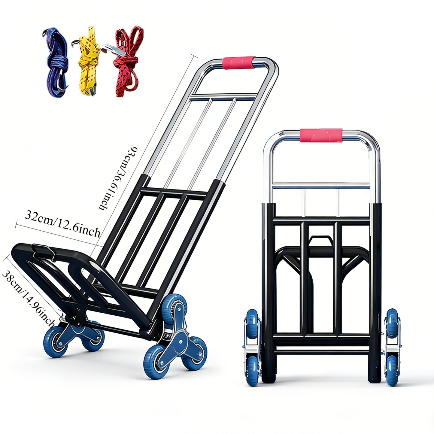 Stair Climbing Hand Truck Folding Dolly – Heavy Duty Portable Trolley Cart for Moving, Groceries, Luggage & Warehouse Use | Load-Bearing Utility Cart