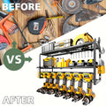 Electric Tool Organizer Wall-Mounted, 4 Layers 8 Holes, 3 Layers 7 Holes, 4 Layers 4 Holes, 2 Layers 4 Holes Heavy-Duty Storage Rack, for Garage Organization, with Hook Tool Storage, Screwdriver Hammer Rack, Gifts for Men, Boyfriends, Husbands