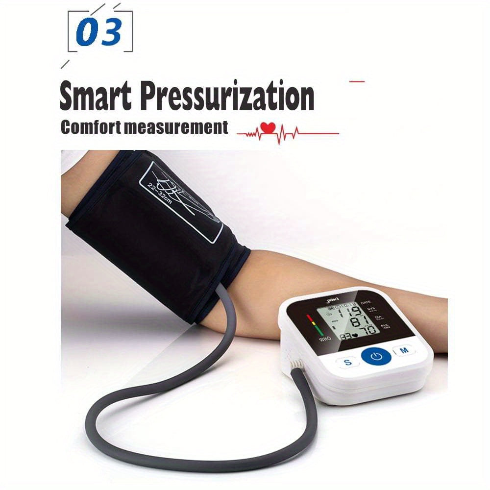 Automatic Upper Arm Blood Pressure Monitor with Smart Voice Broadcast, 2 Users, 99 Memory Storage, USB/ Battery Powered, Ideal for Pregnancy and Family Use, Nurse Accessories | Modern Health Monitor | Durable Medical Device