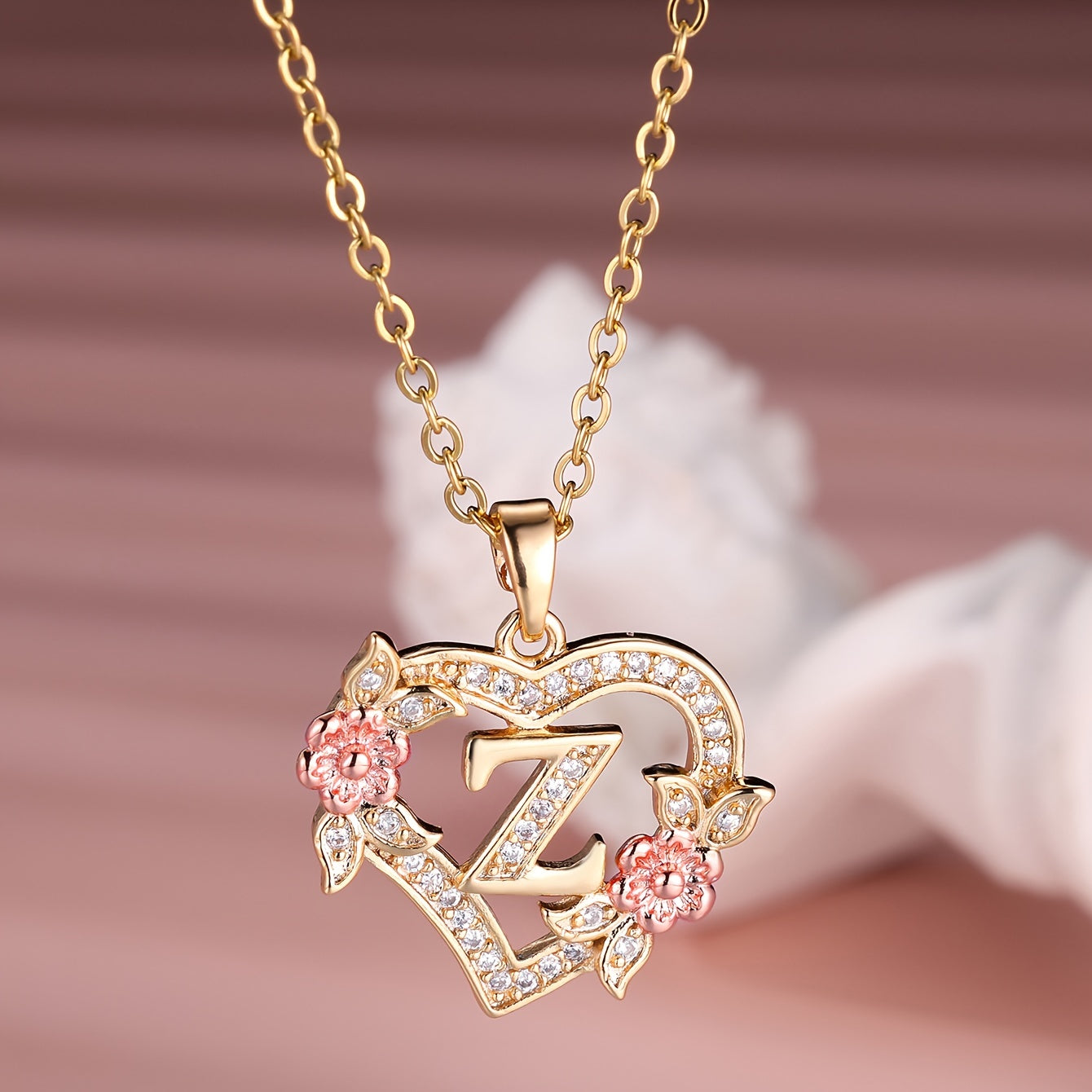 S925 Sterling Silver Heart Pendant Initial Letter Necklace for Women – Moissanite Sparkling, Personalized A-Z Name Jewelry, Birthday & Holiday Gift