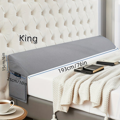 Bed Wedge Pillow Headboard Gap Filler – Mattress Wedge to Close Gap Between Headboard & Wall | Soft Sleeping Backrest Support Pillow | Twin, Full, Queen & King | Grey & White | ShopVora CA