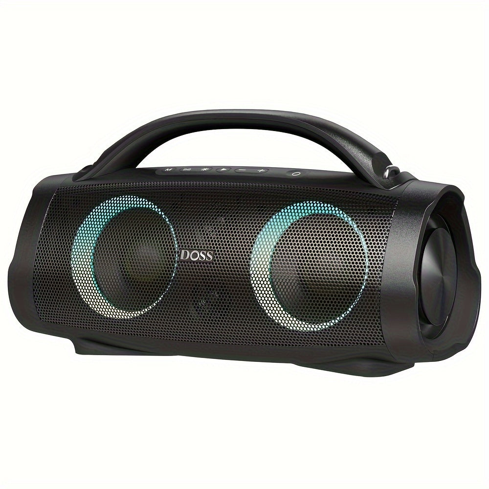 Outdoor Bluetooth Speaker 100W DOSS IPX6 Waterproof Portable Party Speaker with LED Lights – Bluetooth 5.3, 20H Playtime, 10400mAh Power Bank for Camping Beach BBQ | ShopVora CA