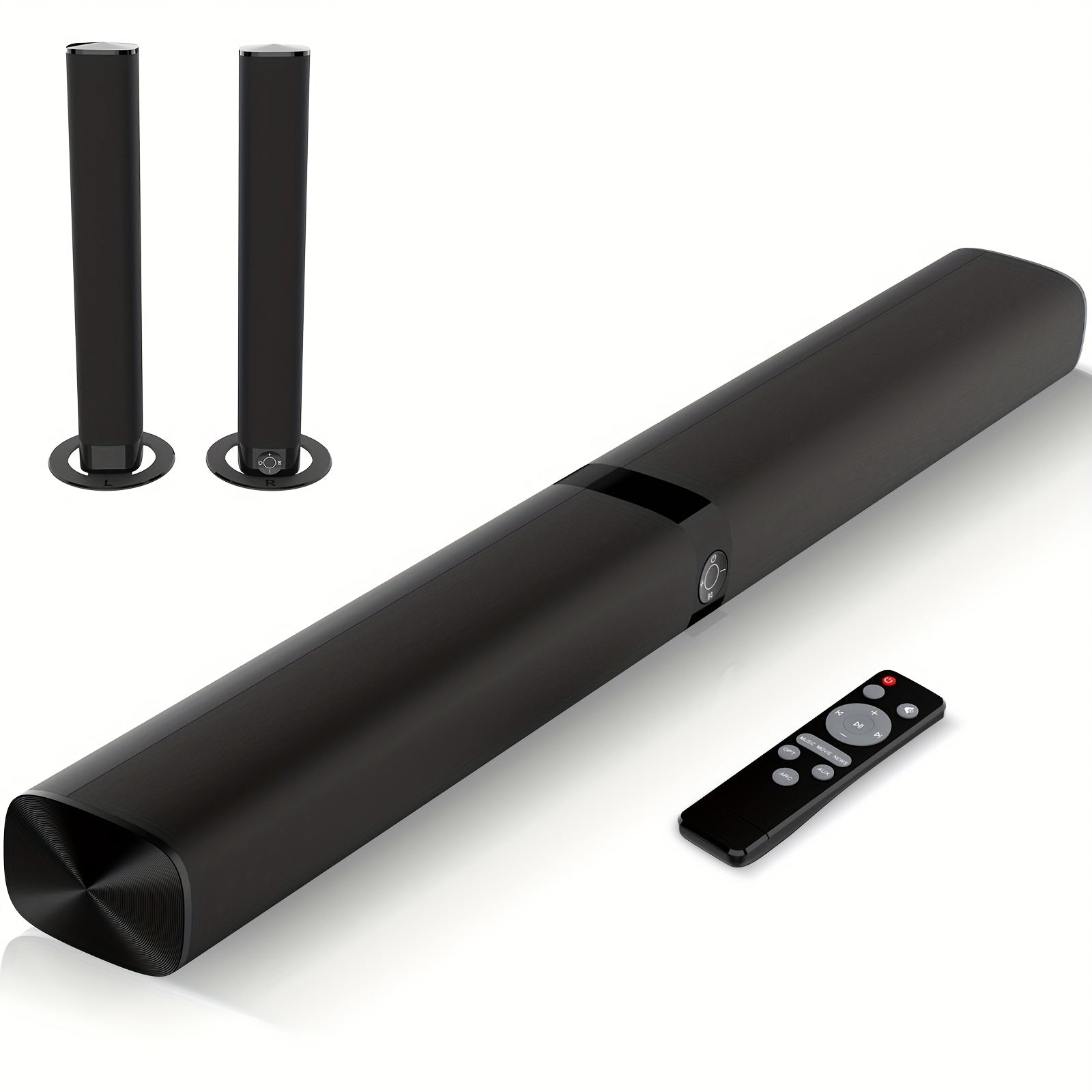 Soundbar for TV 120W 3D Stereo Bluetooth 5.0 Separable Sound Bar with Subwoofer – ARC Optical AUX for Smart TV 32-65 Inch with Remote Control | Home Theatre Audio Upgrade | ShopVora CA