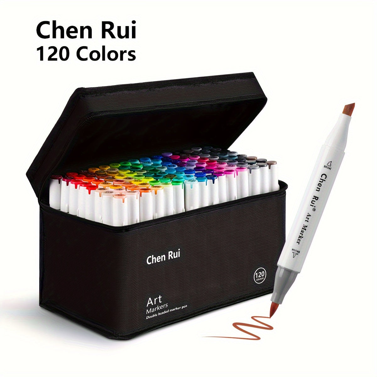 Marker Pens Art Supplies Set 48 to 168 Colors - Dual Tip Soft Brush & Fine Liner for Sketch, Illustration, Painting & Coloring, School Graduation Gift for Students & Artists