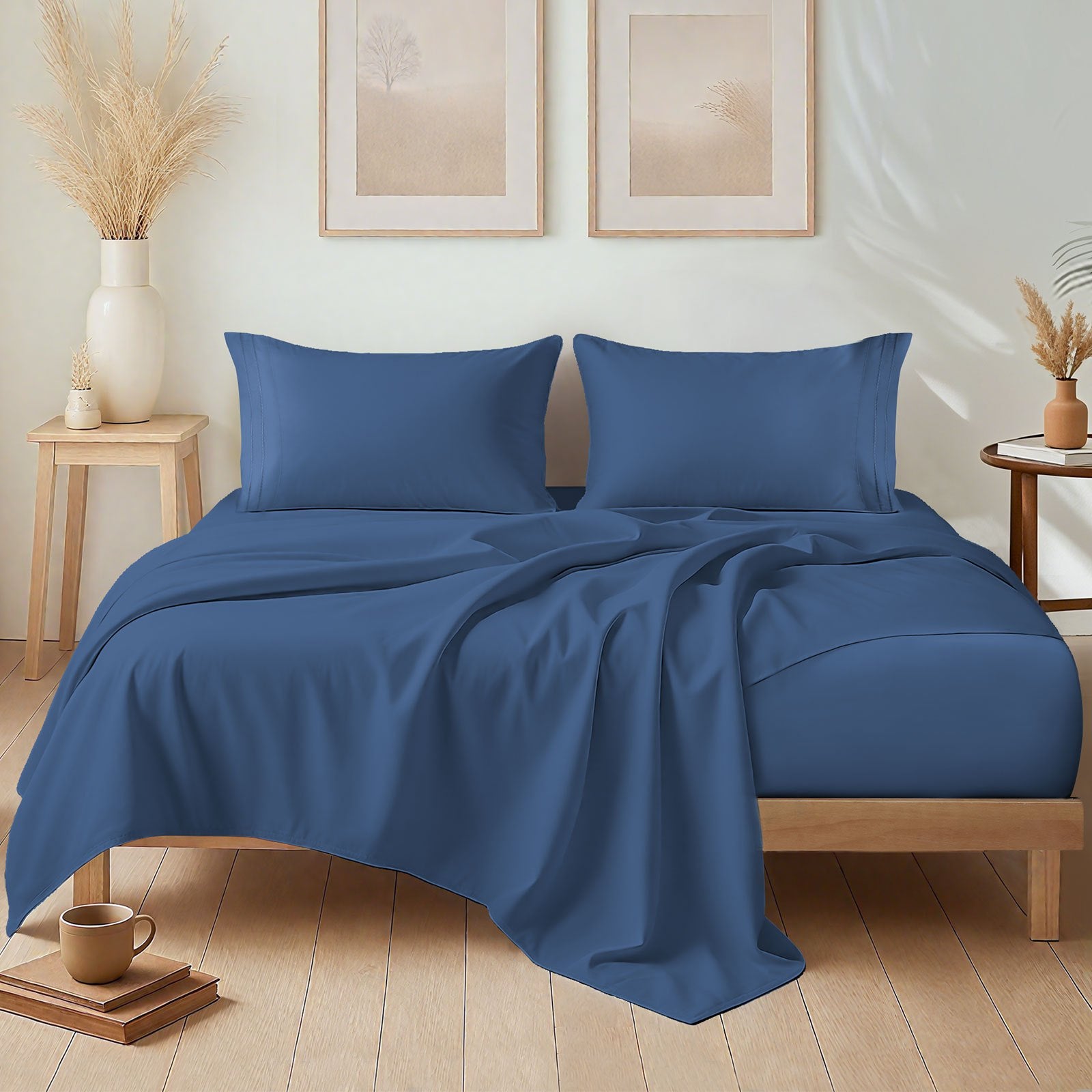 14-Inch Deep Pocket Bed Sheet Set – Lightweight Breathable Cooling, Wrinkle & Fade Resistant, Hotel Luxury Bedding, 3/4-Piece with Pillowcase, Flat & Fitted Sheet, Twin Full Queen King | ShopVora CA