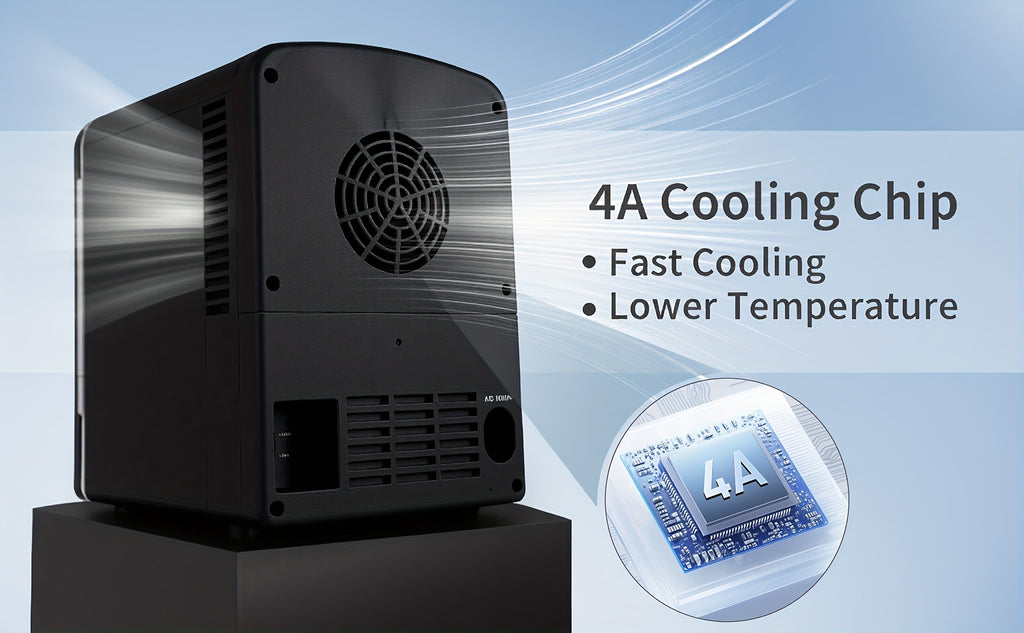 Mini Fridge 1.06 Gallons, 12V DC Power Supply, Low-noise Design, Portable Compact Refrigerator, Suitable for Bedrooms, Dormitories, Cars, Desks, Freezing Skin Care, Cosmetics, Gifts, Christmas Gifts, Cute
