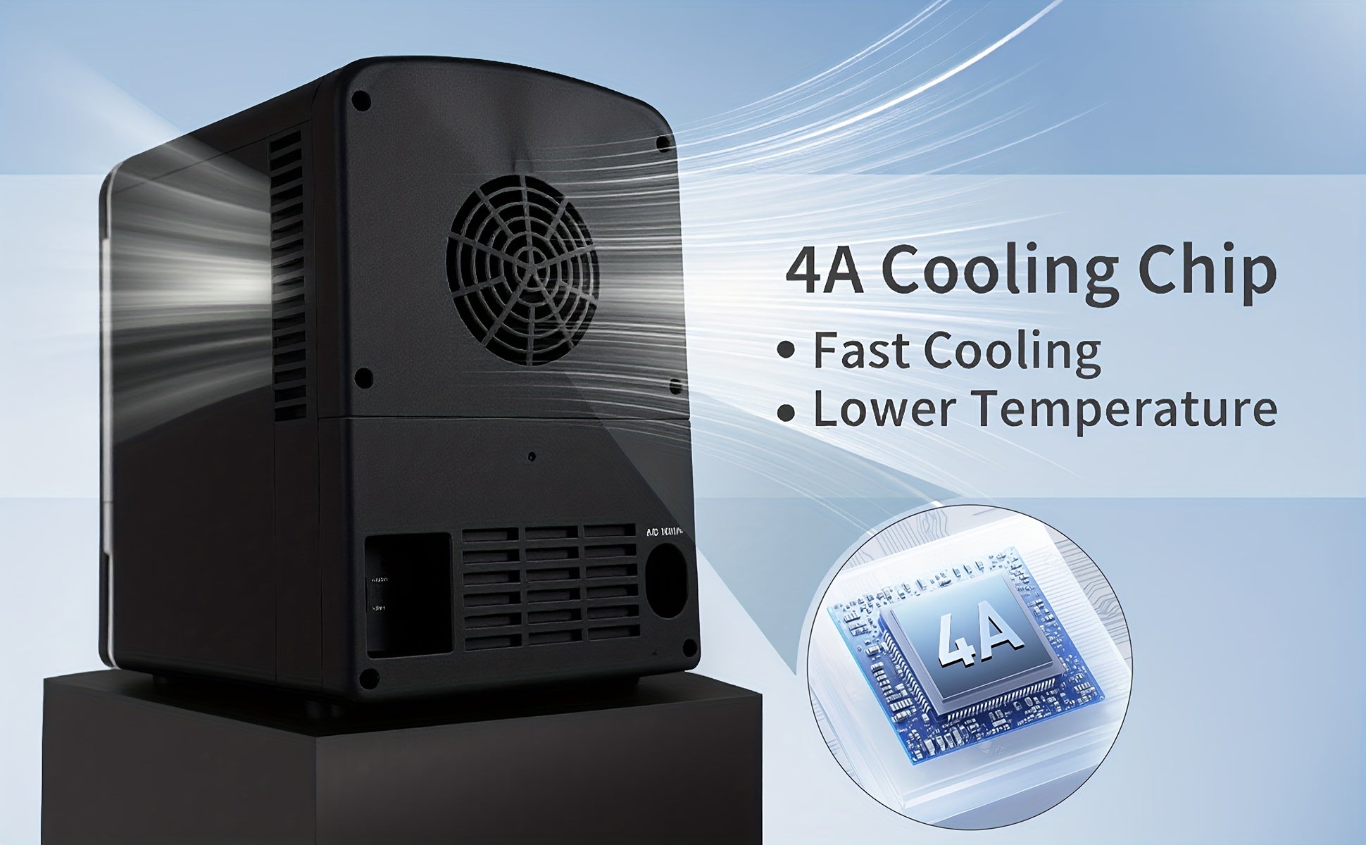 Mini Fridge 1.06 Gallons, 12V DC Power Supply, Low-noise Design, Portable Compact Refrigerator, Suitable for Bedrooms, Dormitories, Cars, Desks, Freezing Skin Care, Cosmetics, Gifts, Christmas Gifts, Cute