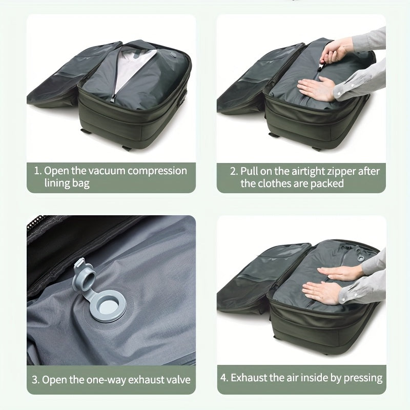 Men'S Backpack Multifunctional Travel Bag Vacuum Compression Business New Computer Backpack Large Capacity