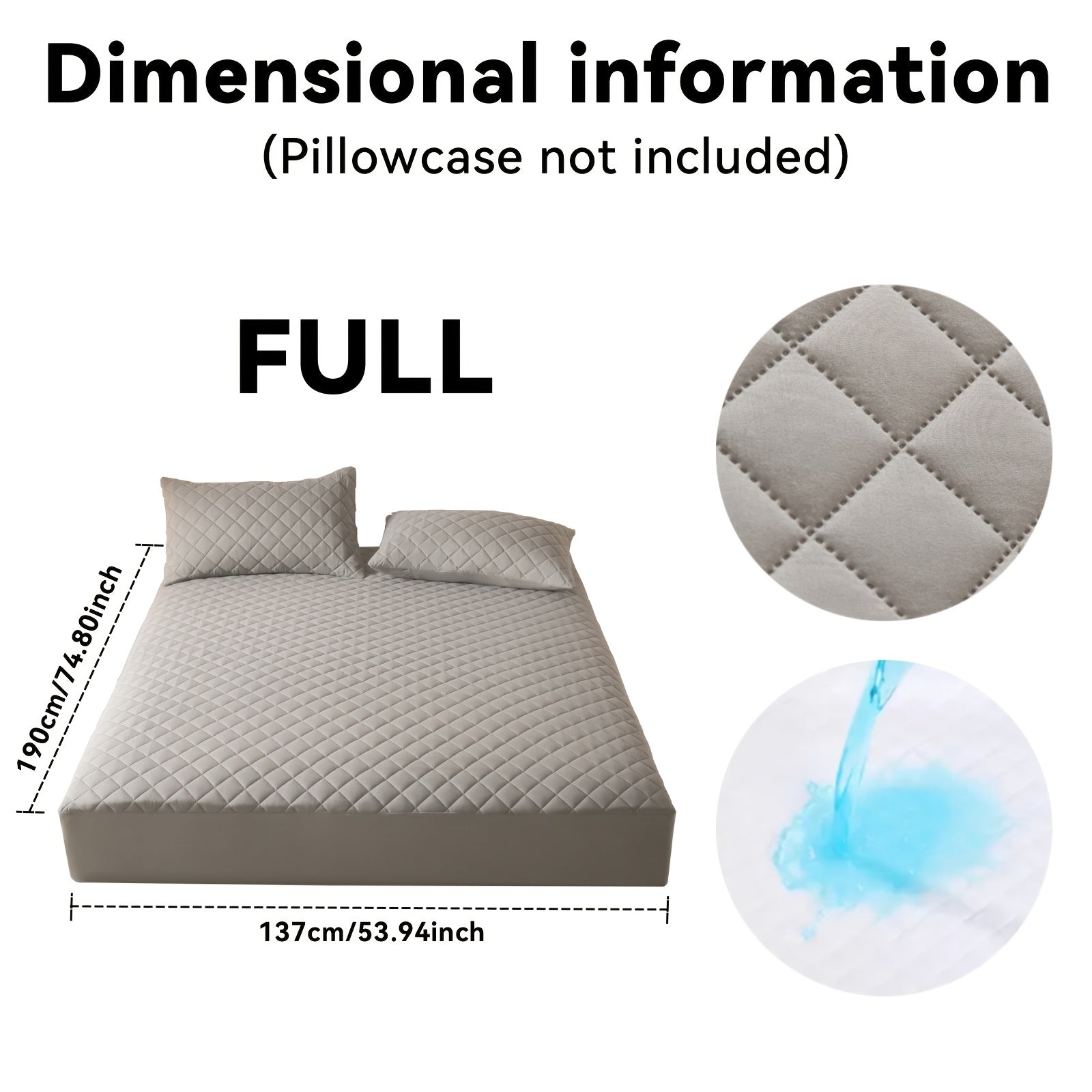 Waterproof Mattress Protector Set 2/3pcs, Thick Deep Pocket 9-15" Fitted Sheet & Pillowcase, Soft All-Season Bedding, Machine Washable – Twin Full Queen King, Multiple Colours