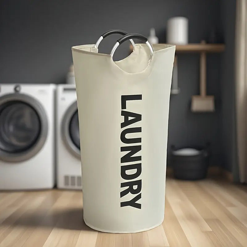 95L Foldable Laundry Basket with Soft Padded Handle – Large Collapsible Clothes Hamper for Bathroom, Bedroom, Laundry Room, Balcony & Dorm, Waterproof Fabric Storage Bin