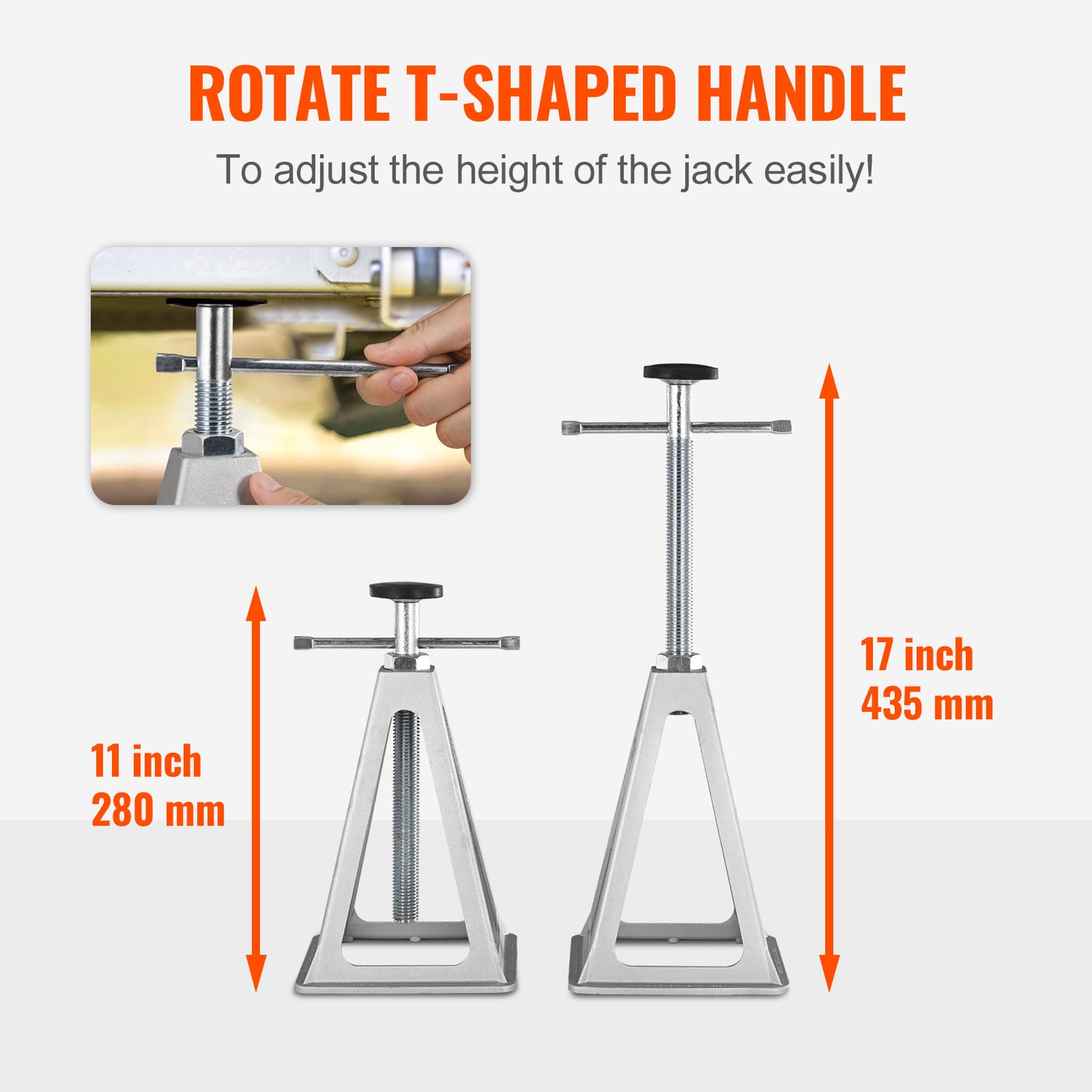 RV Stabilizer Jacks 4-Pack Aluminum Adjustable 11–17 Inch – 6000 Lbs Capacity Leveling Stack Jacks for RV Travel Trailer Camper (VEVOR)