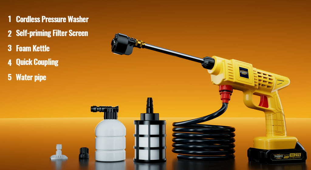 2026 New Portable Household Lithium-ion High-pressure Water Gun, High-pressure Cleaning Machine, Ergonomically Designed Grip, Suitable for Outdoor Vehicle Cleaning and Watering Operations, Courtyard Maintenance