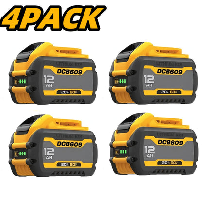 DeWalt 20V/60V MAX Replacement Battery 12.0Ah – Compatible DCB612 DCB609 DCB610, High-Capacity Lithium-Ion for Cordless Power Tools, LED Indicator, 1/2/4 Pack | Canada