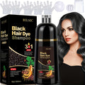 3-in-1 Hair Dye Colour Shampoo – Instant Grey Hair Coverage, Ammonia Free Herbal Formula, Lasts 30 Days for Men & Women | 16.91oz Natural Hair Colouring