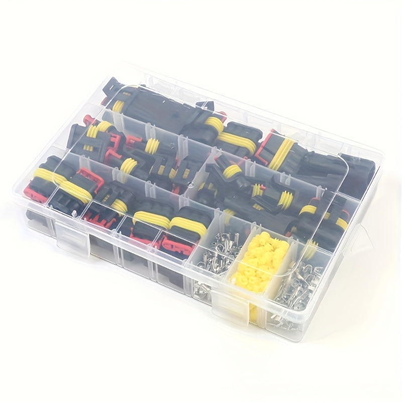 355pcs of Automotive Electrical Connector Terminals, Sturdy 1/2/3/4 Pin Wire Plugs for Vehicle Repair And Upkeep - Easy to Install And Operate