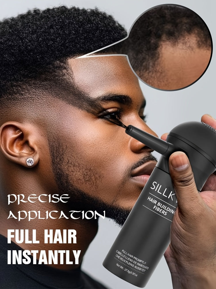 SILLKVA Volumizing Fiber Powder with Special Applicator - Precise Application for Instant Volume, Natural Coverage, Net Weight 0.97oz