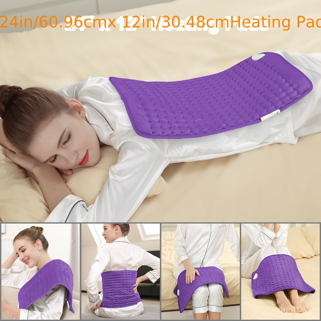 XXL Heating Pad, 24in X 12in, 33in X 17in, 6 Heat Levels, Quickly Heats Up to 140 ° F, Automatically Shuts Off In 2 Hours, Leg, Shoulder, Knee, Neck Heating Pads, Machine Washable, Perfect Christmas Gift for Parents, Men And Women