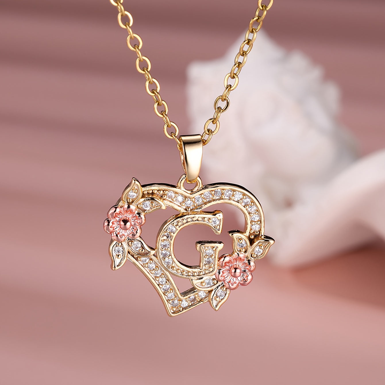 S925 Sterling Silver Heart Pendant Initial Letter Necklace for Women – Moissanite Sparkling, Personalized A-Z Name Jewelry, Birthday & Holiday Gift