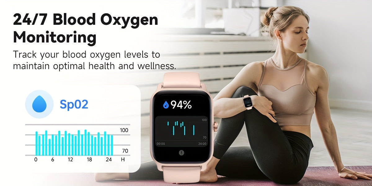 Mother'S Day Gift, FAWEIO Smartwatch For Women Men (Answer/Make Calls), 1.8" Full Touch HD Screen Smart Watch, Built-in Alexa, 100+ Sports Modes, WaterProof, Fitness Activity Tracker Pedometer, For IPhone & Android